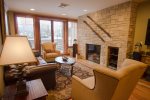Living Area with Fireplace, Flat Screen TV, Access to Private Deck